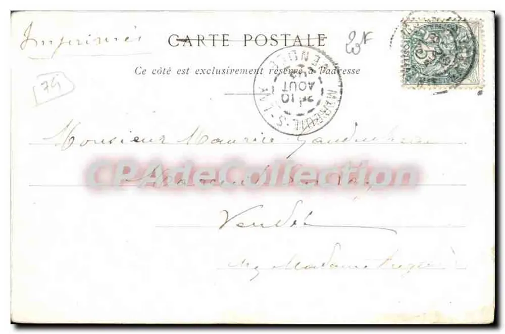 ÉVIAN-LES-BAINS — ESTABELECIMENTO TERMAIS — Editor H. D. F. n° 113 - Verso