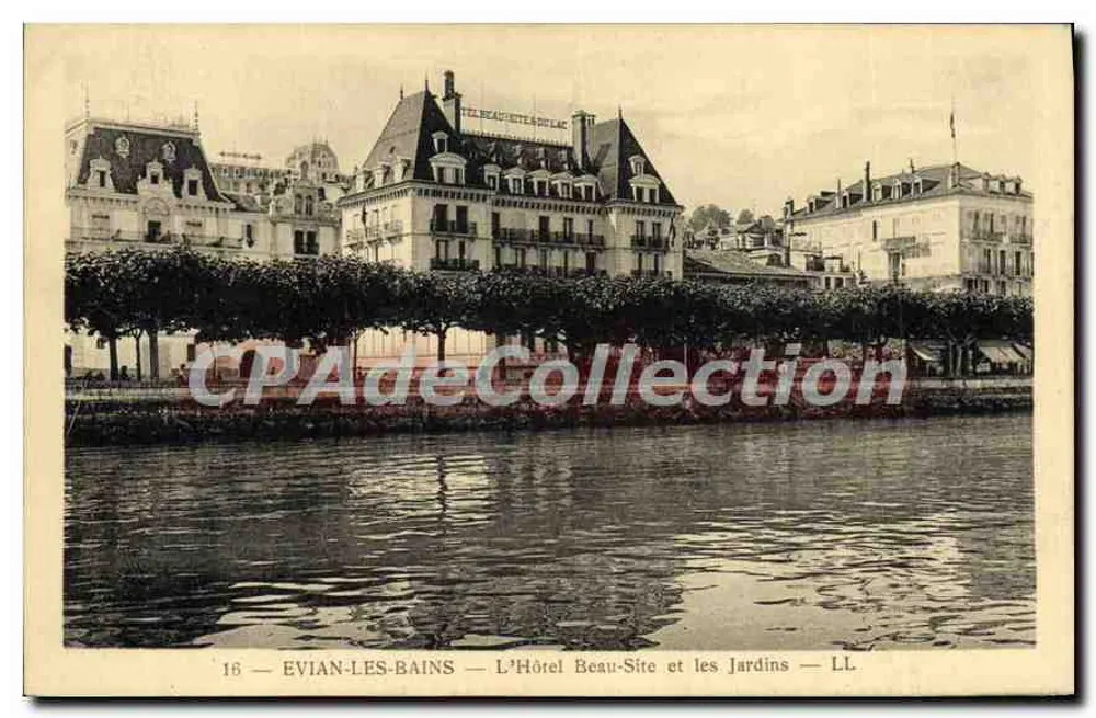 Évian-les-Bains — Das Hotel Beau-Site und die Gärten — LL, n°16 - Vorderseite
