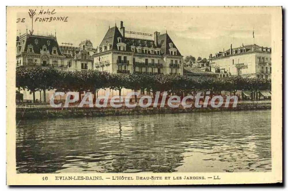 Evian-les-Bains — Das Hotel Beau-Site und die Gärten — LL — n°16 - Vorderseite