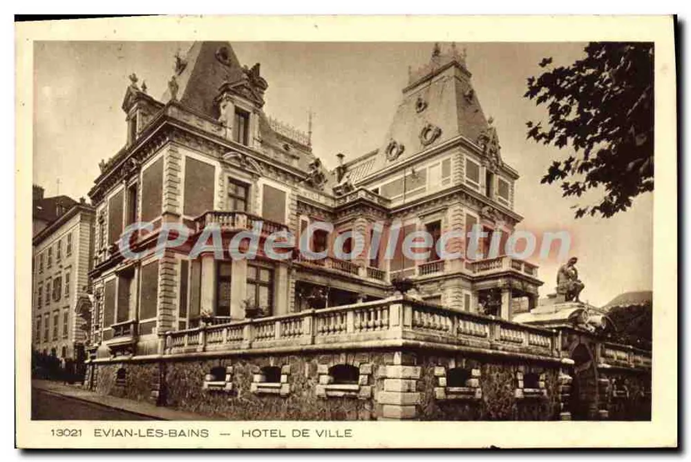 Évian-les-Bains — Hotel de Ville — CPAdeCollection - Frente