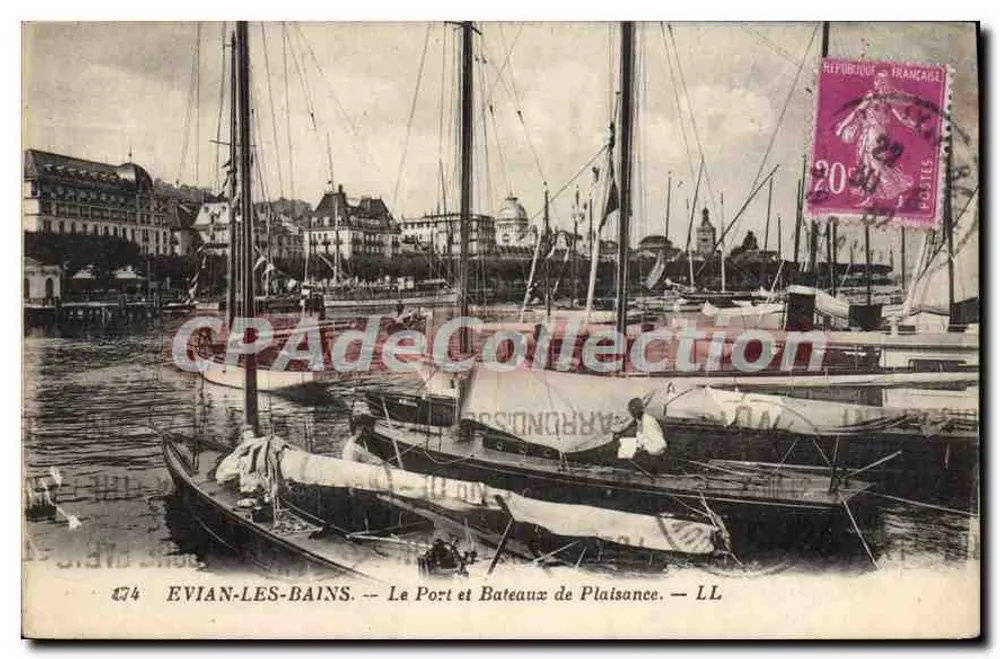 Evian-les-Bains — Der Hafen und Freizeitboote — LL - Vorderseite