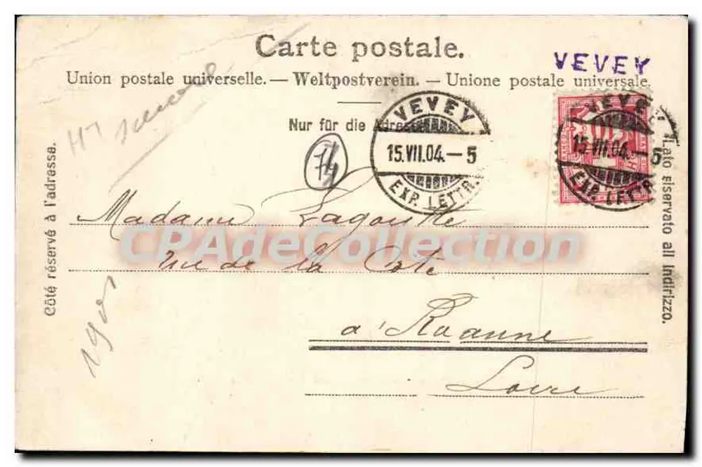 Evian-les-Bains — Das Thermalbad und das Splendide Hotel — C.T. & Cie. n°889 - Rückseite