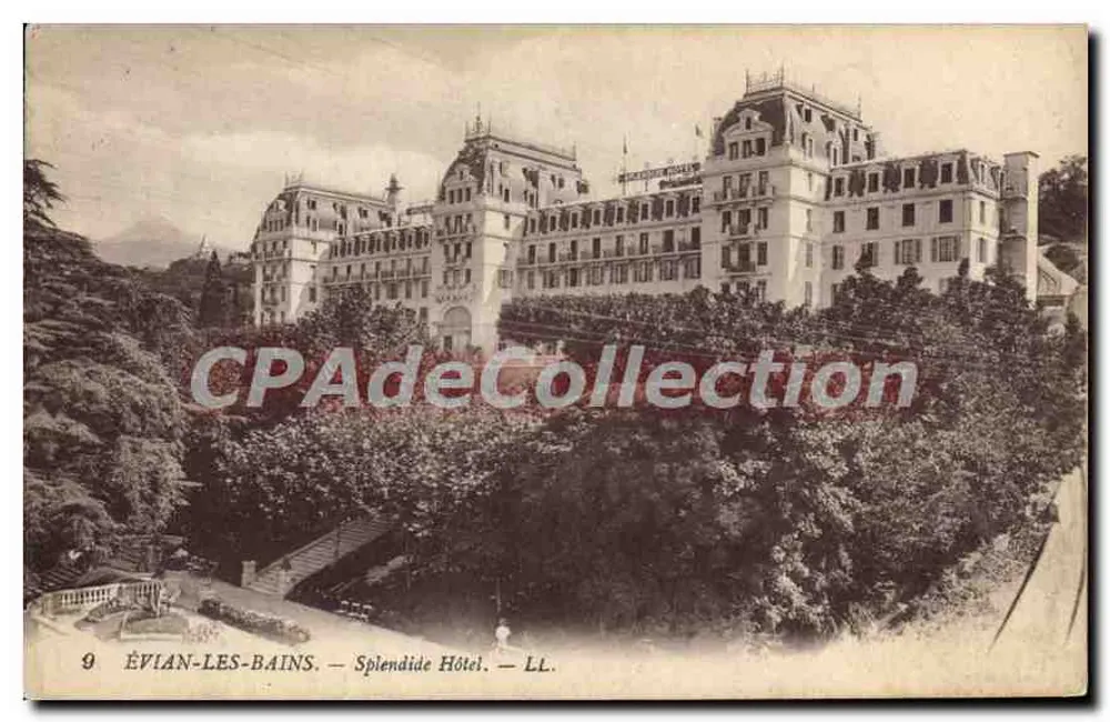 ÉVIAN-LES-BAINS — Splendide Hôtel — LL. — N°9 - Frente