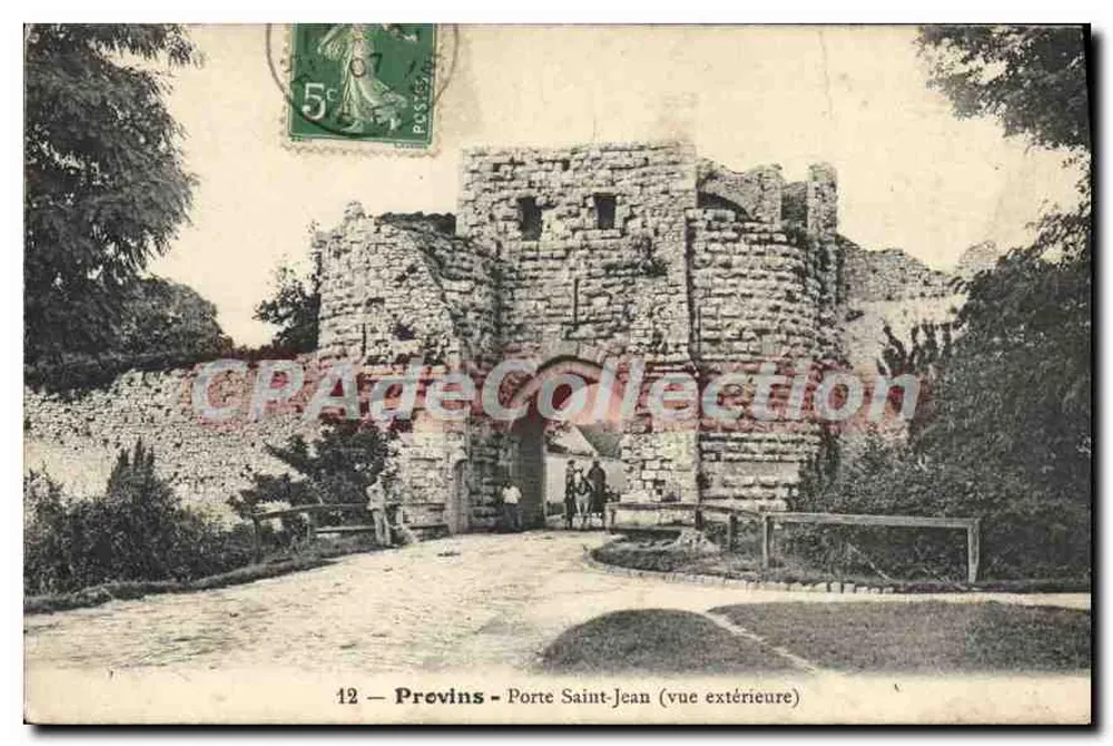 Provins — Porta Saint-Jean (vista externa) — Coleção Firmin Louis em Provins, n°12 - Frente