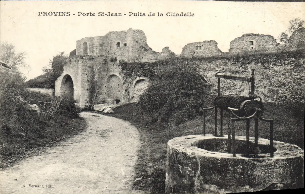 Provins — Porte St-Jean — Puits de la Citadelle — A. Vernant, Verlag - Vorderseite