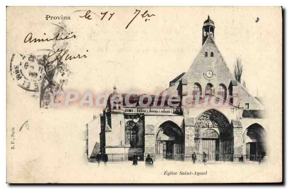 Igreja de Saint-Ayoul — Provins — B. F., Paris - Frente