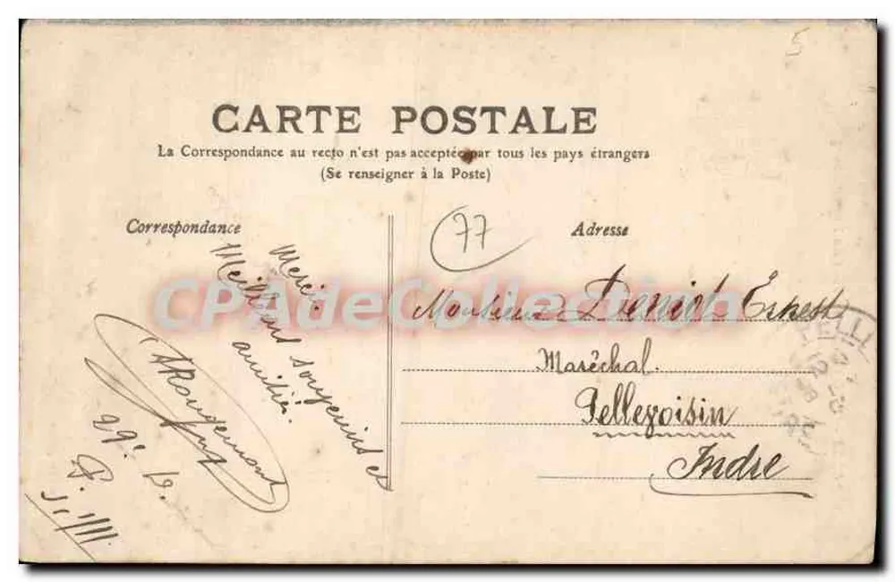Provins - A Torre do Luxemburgo — editor Théâtères, n° 4202 - Verso
