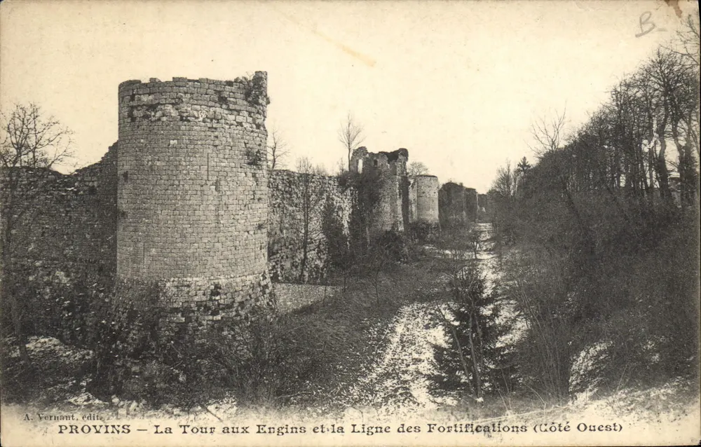 Provins — La Tour aux Engins und die Linie der Festung (Westseite) — A. Vernant, Verlag - Vorderseite