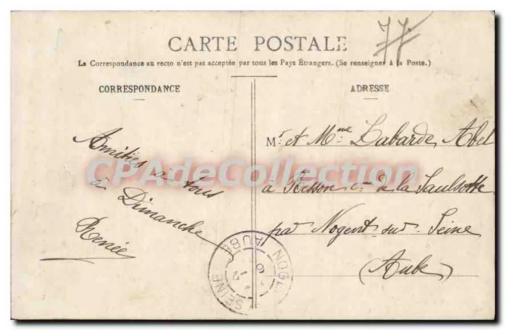 Provins — Igreja de São Quiriace — Editor n°916 - Verso