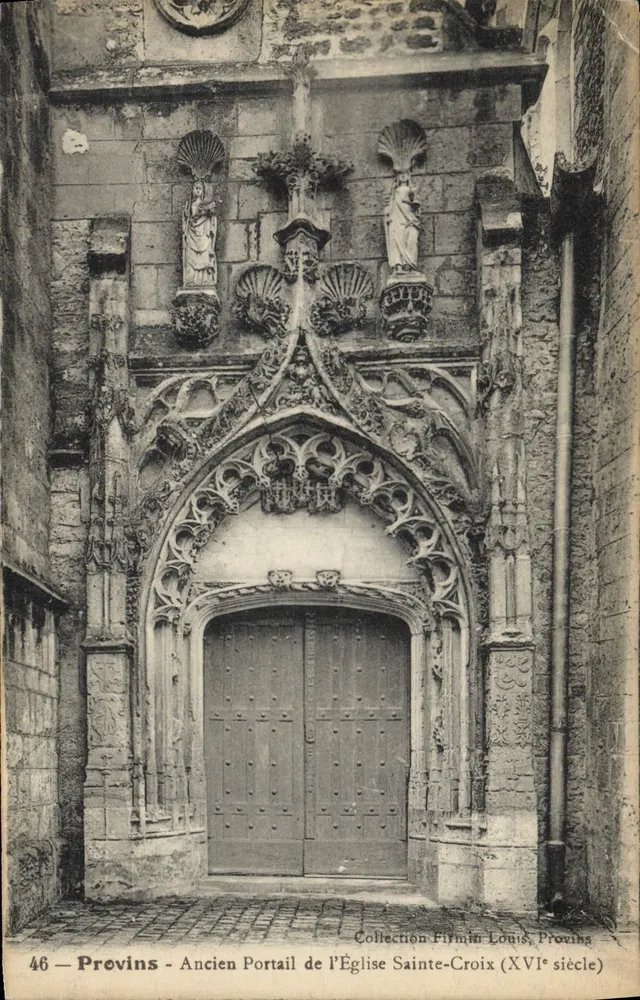 Provins - Alter Portal der Kirche Sainte-Croix (16. Jahrhundert) — Collection Firmin Louis, Provins - Vorderseite