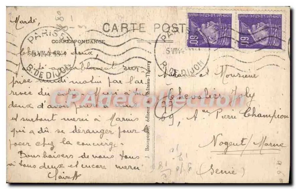 Provins — Igreja de Santa Cruz — Edil. J. B. - Verso