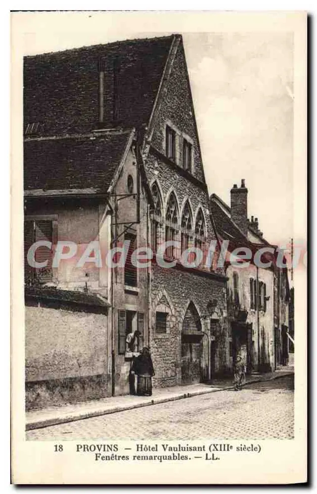 Provins — Hotel Vauluisant (13. Jahrhundert) — bemerkenswerte Fenster — LL. n°18 - Vorderseite