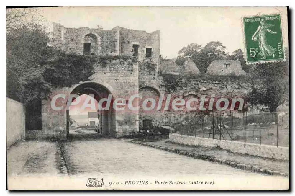 Provins — Porta Saint-Jean (outra vista) — Bilhete postal antigo 910 - Frente