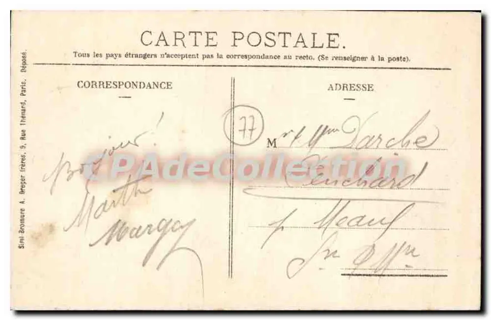 Provins — Torre Grande, chamada de César (século XI) — Mauris, livreiro - Verso