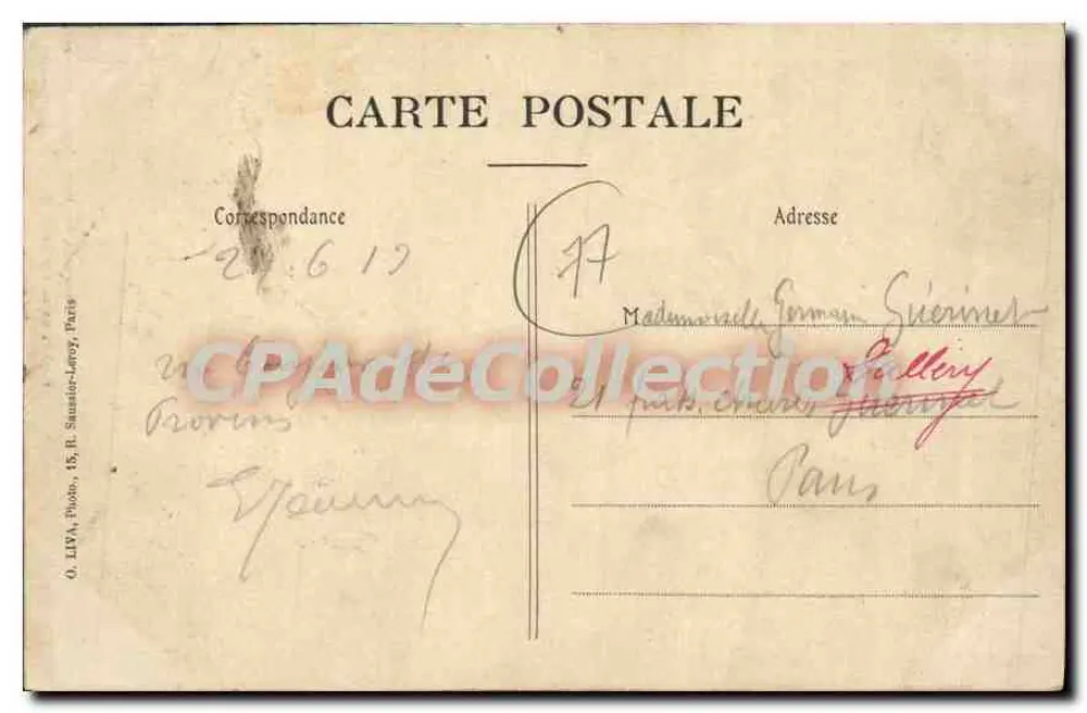 Provins — Igreja de São Quiriace (século XII) — Mauris, Livreiro, 44, Rue des Écoles, Provins - Verso