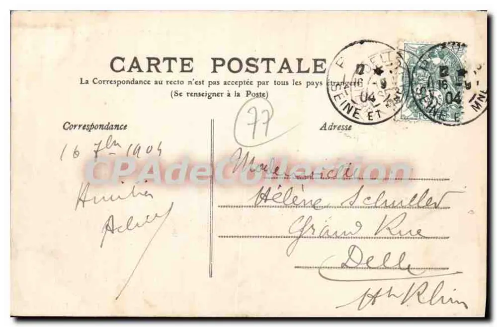 Provins — Wieża z Maszynami — Galeries Françaises, n° 4208 - Rewers