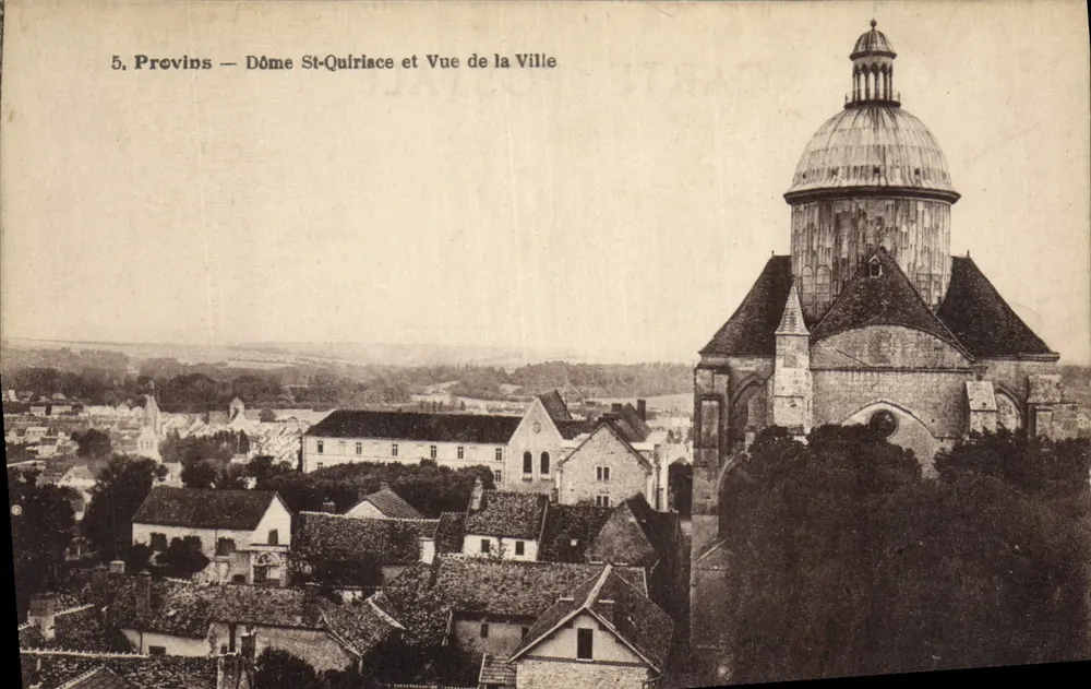 Provins — Dom Saint-Quiriace und Blick auf die Stadt — unbekannter Verlag, Seriennummer 5 - Vorderseite