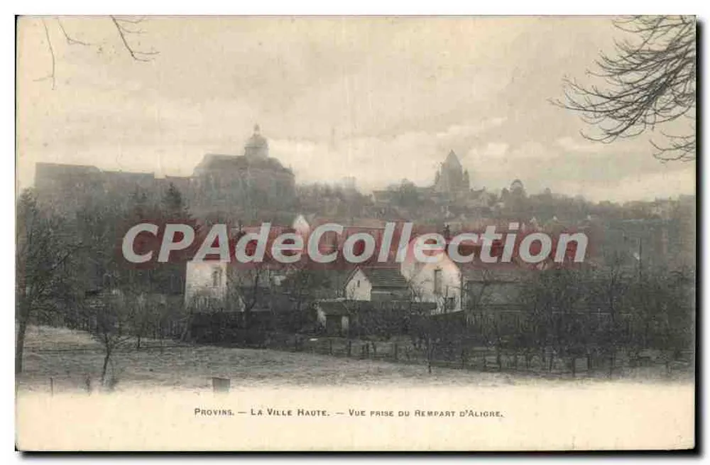 Provins — Die Oberstadt — Ansicht vom Aligre-Rampe - Vorderseite