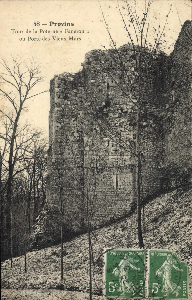 Provins — Turm der Poterne « Faneron » oder Tor der alten Mauern — unbekannter Verleger, n° 48 - Vorderseite