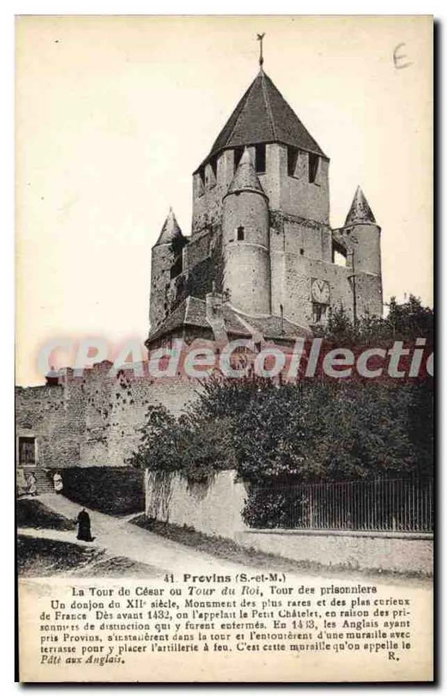 Turm von Caesar oder Königsturm in Provins (S.-et-M.) — 12. Jahrhundert, ehemaliger Gefängniskastell - Vorderseite