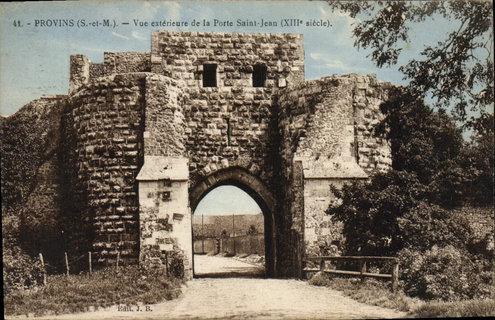 Provins (S.-et-M.) — Aussicht von der Porte Saint-Jean (13. Jahrhundert) — Édit. J. B. - Vorderseite