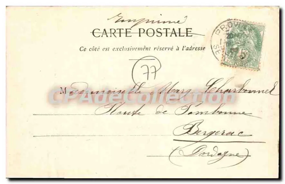 Provins — Vista das Fortificações — A. Vernaut, editor - Verso