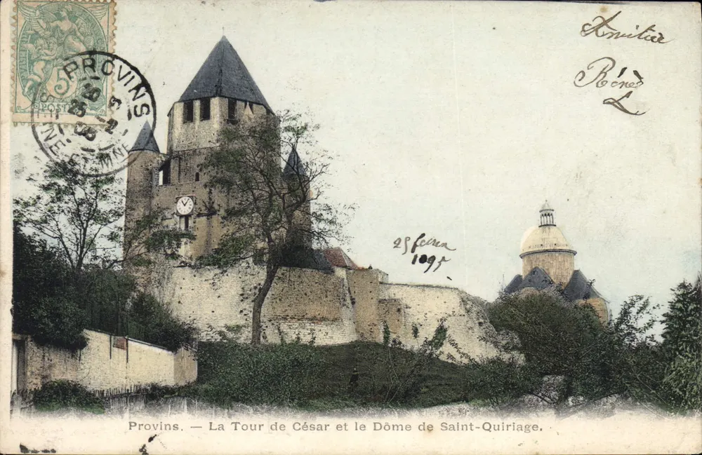 Provins — Die Turm von Caesar und der Dom von Saint-Quiriage — A. Vernet, Verlag - Vorderseite