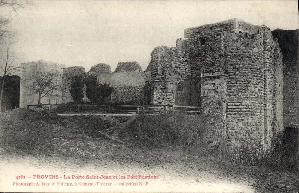 Provins — Die Porte Saint-Jean und die Festungen — Phototypie A. Rep & Filliette, in Château-Thierry — Sammlung R. F. - Vorderseite