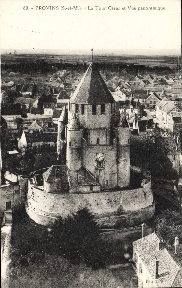 Provins (S.-et-M.) - La Tour César und Panoramablick — Edit. J. D. - Vorderseite