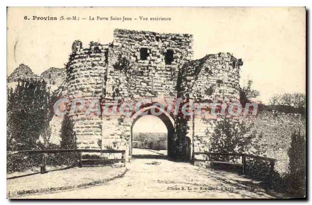 Provins (S.-et-M.) — Tor zur Saint-Jean — Außenansicht — Cliché S. Li — Strozier & Bray, Paris - Vorderseite