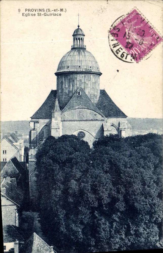 Provins (S.-et-M.) — Igreja de São Quiriac — editor J. Bourgogne - Frente