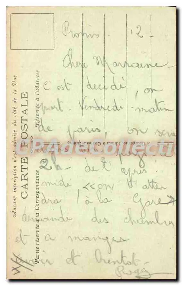 Provins (S.-et-M.) — Poort Saint-Jean (Binnenkant, 13e eeuw) en het putje van de Cittadella — Cliché J. Bourgogeo - Achterkant