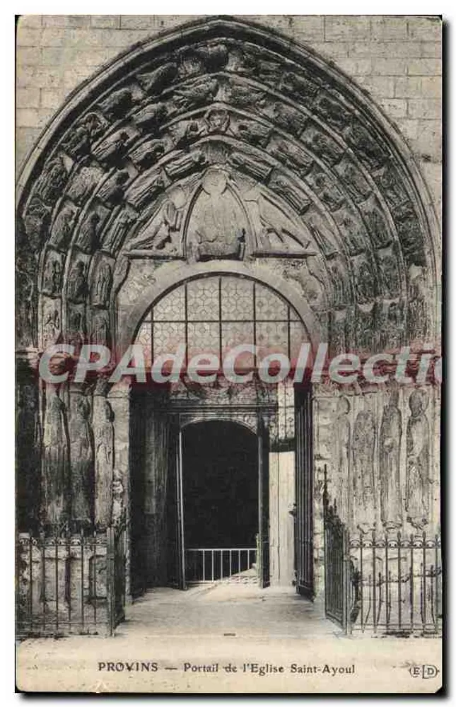 Provins — Portal der Kirche Saint-Ayoul — Verlag E.D. - Vorderseite