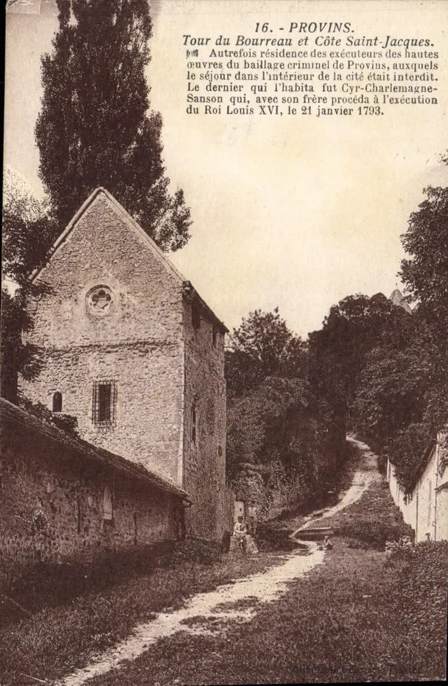 Provins — Torre do carrasco e Côte Saint-Jacques — Editor: V. Lefebvre, n°16 - Frente