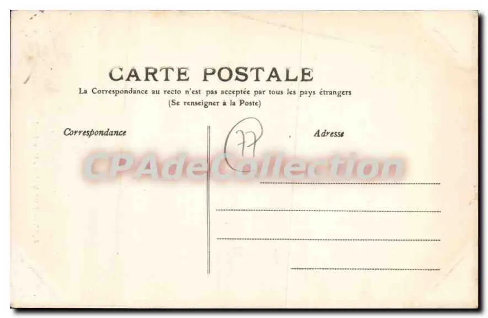 Provins — Vista das Fortificações — Galeries Françaises, n° 4195 - Verso