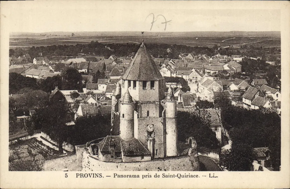 Provins — Panorama tomado desde Saint-Quiriac — LI.L. - Anverso