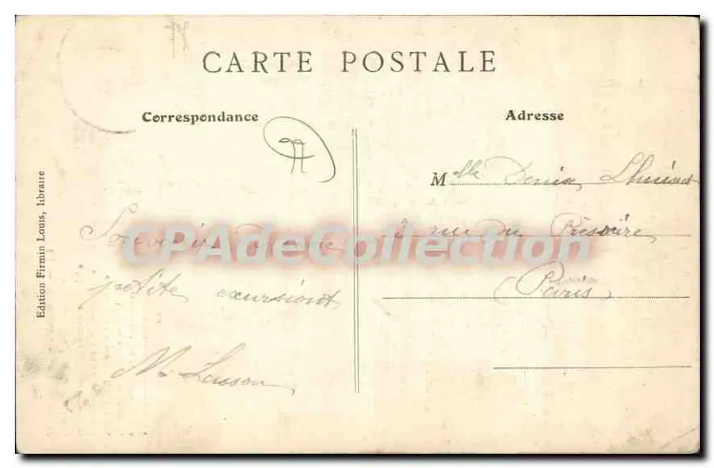 Provins — Turm des Königs (12. Jahrhundert) — Edition Firmin Louis, Buchhändler - Rückseite