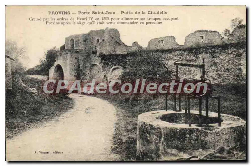 Provins — Tor Saint-Jean — Citadelbrunnen — A. Veramut, Verlag - Vorderseite