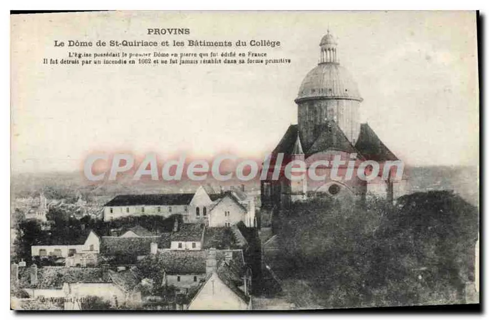 Provins — Der Dôme von St-Quiriac und die Gebäude des Colleges — Verlag A. Reynaut - Vorderseite