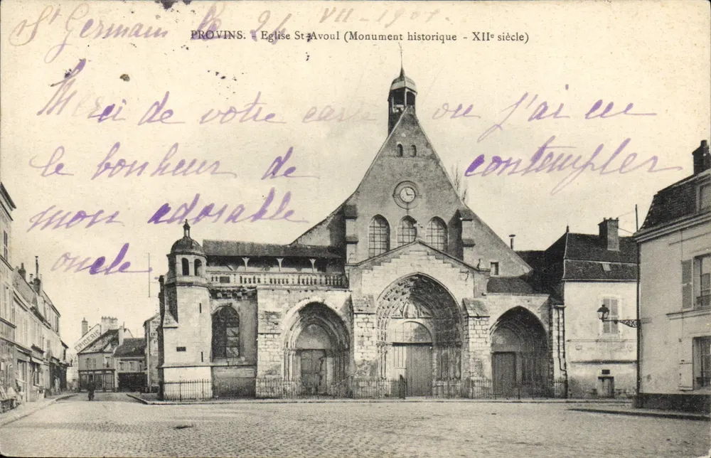 Igreja Saint-Avoult — Provins — Monumento histórico do século XII - Frente