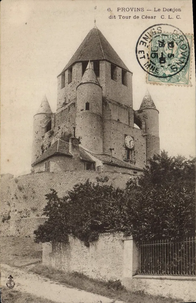 Provins — O Donjon chamado Torre de César — C.L.C. - Frente