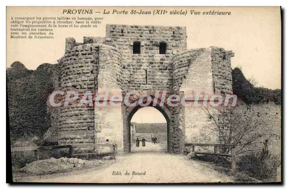 Provins — Die Porte Saint-Jean (12. Jahrhundert) Äußere Ansicht — Edit. du Briard - Vorderseite
