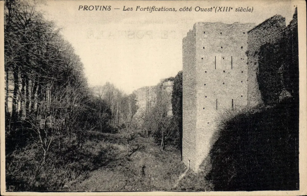 Provins — As Fortificações, lado Oeste (século XIII) - Frente