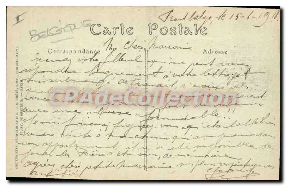Rousbrugge — Panorama während der Yser-Überschwemmungen — Edition H. Dehaeck, Rousbrugge - Rückseite