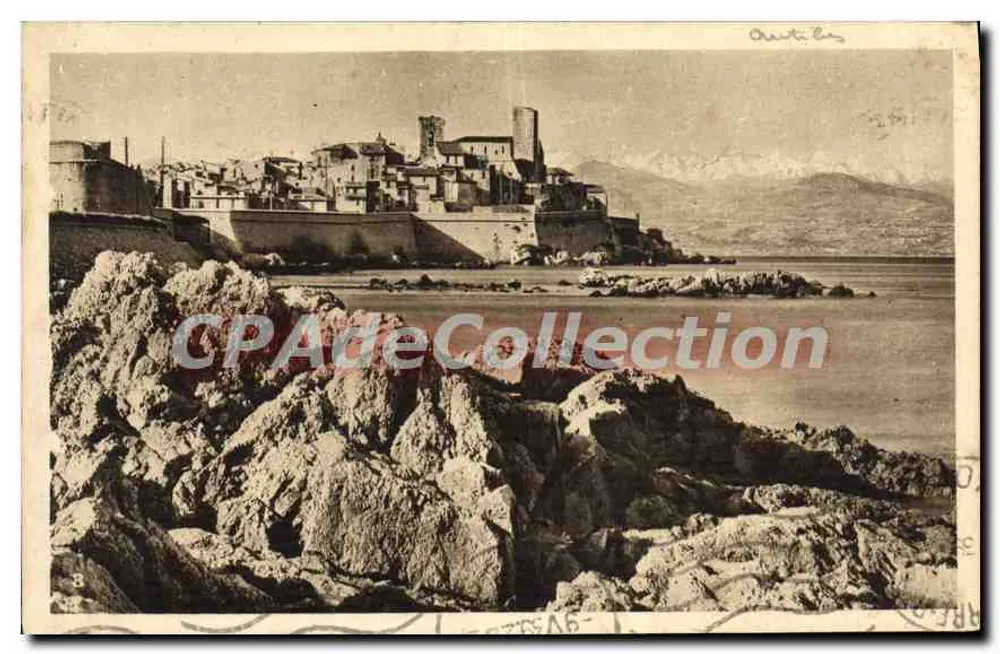 Antibes — Allgemeine Ansicht — Schloss der Alpen — L. Giraud et Cie, Verlag - Vorderseite