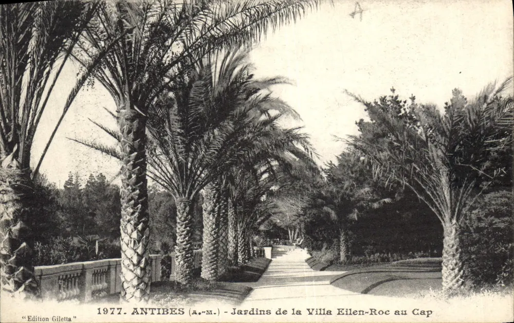 Antibes - Jardins da Villa Eilen-Roc no Cap — Edição Gilelta, n° 1977 - Frente