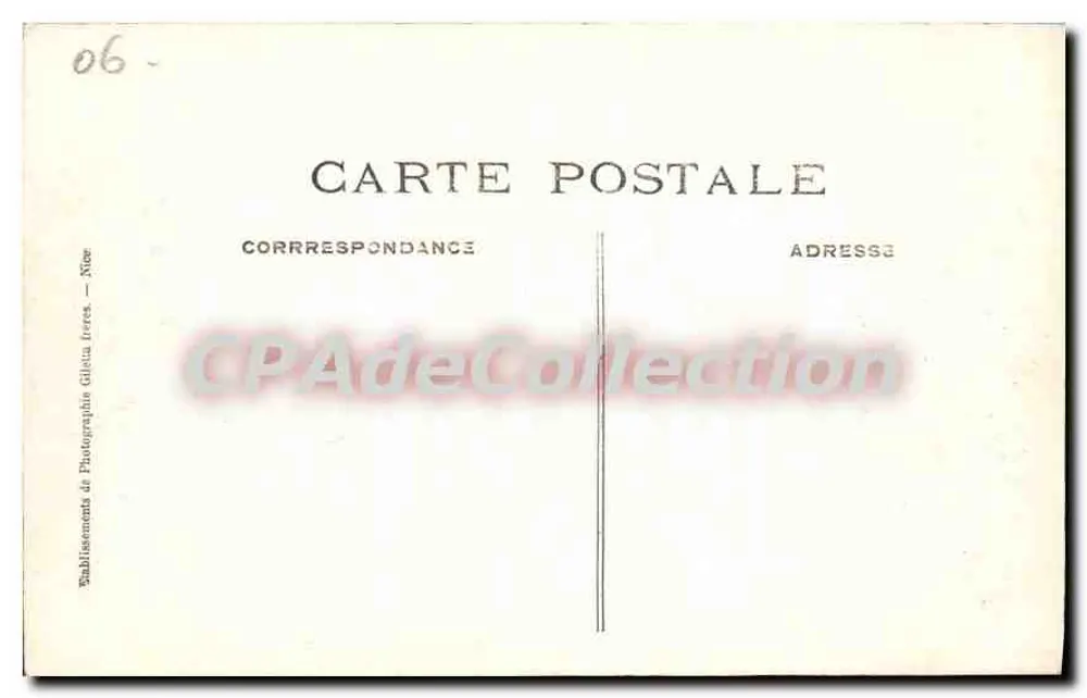 Antibes - Jardins da Villa Eilen-Roc no Cap — Edição Gilelta, n° 1977 - Verso