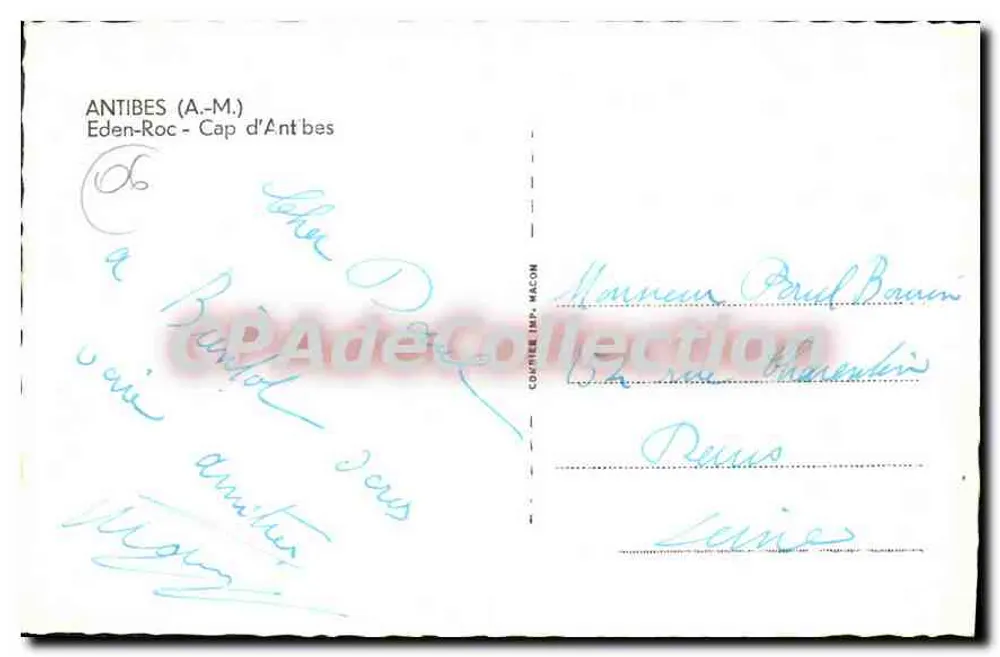 Antibes - Eden-Roc - Cap d'Antibes — Cimy, editor - Verso