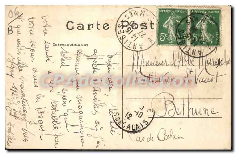 Cap d'Antibes — Torre do Graillon — S.R.A. - Verso