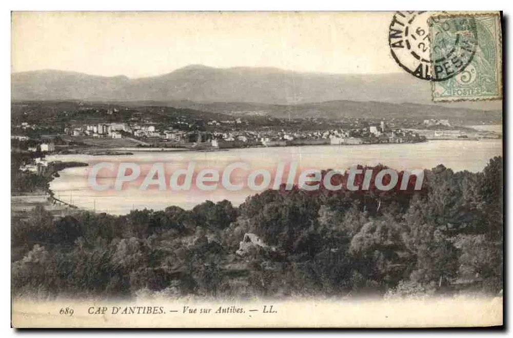 CAP D'ANTIBES — Vista de Antibes — LL. — n° 689 - Frente